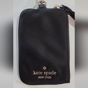 Kate Spade Black Zip Badge/Card Holder